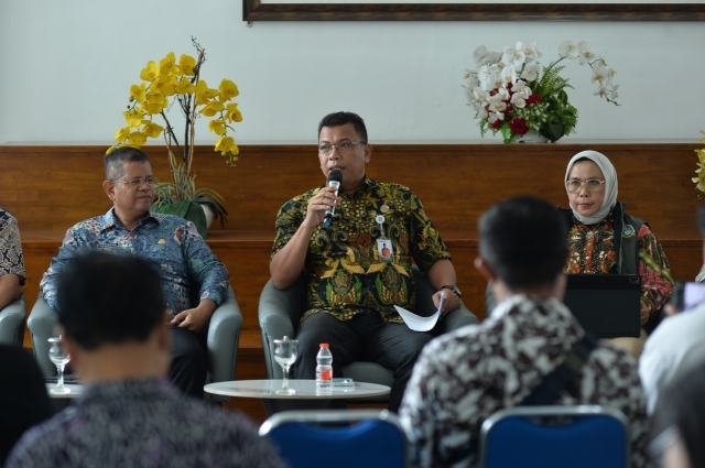 Pemerintah Provinsi Sumatera Utara (Sumut) melalui Badan Penanggulangan Bencana Daerah (BPBD) melakukan Konferensi Pers terkait kesiapsiagaan bencana di Sumut, Kegiatan yang difasilitasi Dinas Kominfo Sumut ini berlangsung di Lobby Dekranasda Lantai 1 Kantor Gubernur Sumut Jalan Diponegoro Kota Medan, Jumat (4/9/2026). Foto/Diskominfo Sumut